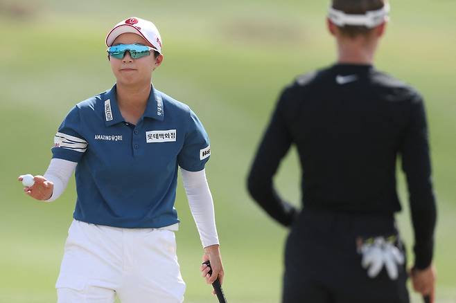 3주 연속 우승에 도전하는 김효주. 사진 제공=AFP연합뉴스