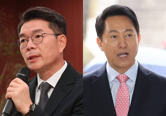 정원오 전 성동구청장(왼쪽)과 오세훈 서울시장 ⓒ연합뉴스