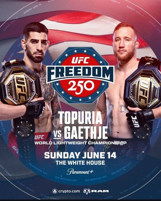 일리아 토푸리아 대 저스틴 게이치. /사진=UFC 공식 사회관계망서비스(SNS)