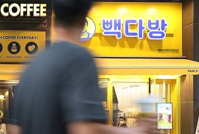 서울 종로구 광화문역 인근 건물에 위치한 빽다방.(사진=연합뉴스)