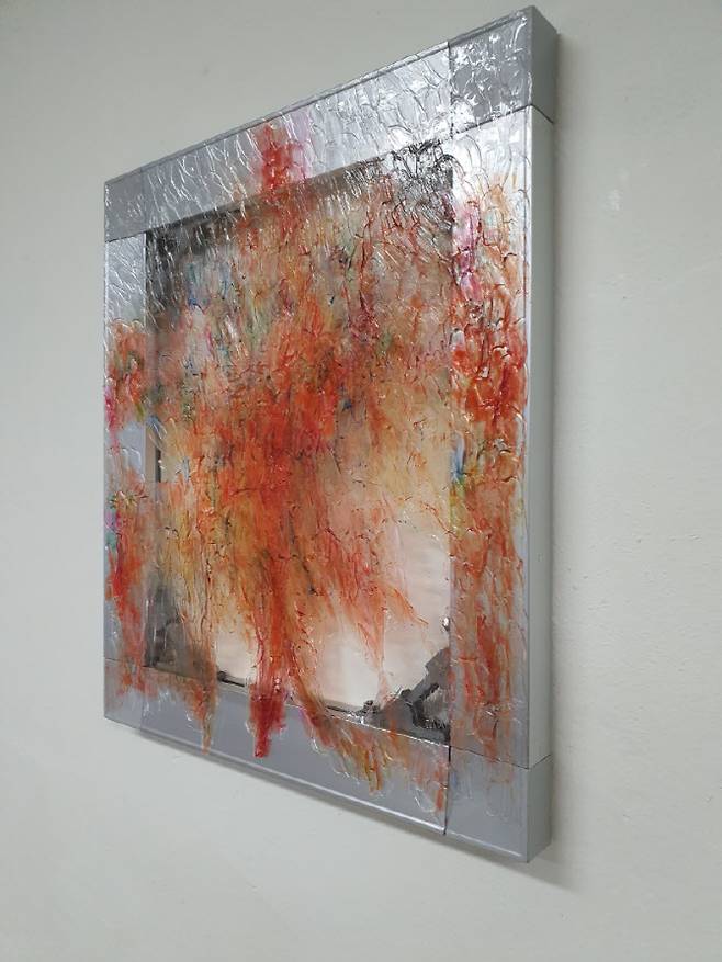 '마르시아스1 Marsyas' 아크릴릭, 글로스 미디엄, 알루미늄 캔버스 , 53.045.5(cm), 2026 (사진=부원희)