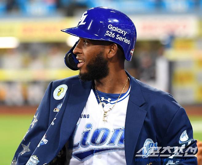 31일 대구 삼성라이온즈파크에서 열린 삼성과 두산의 경기. 8회말 동점 3점 홈런을 날린 삼성 디아즈. 대구=송정헌 기자songs@sportschosun.com/2026.03.31/