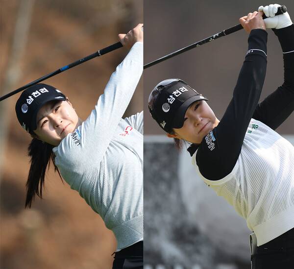 한국여자프로골프(KLPGA) 투어 2026시즌 '국내 개막전'인 신설 대회 더 시에나 오픈에 출전한 자매 골퍼 고지원, 고지우 프로가 1라운드에서 경기하는 모습니다. 사진제공=KLPGA (사진을 무단으로 사용하지 마십시오.)