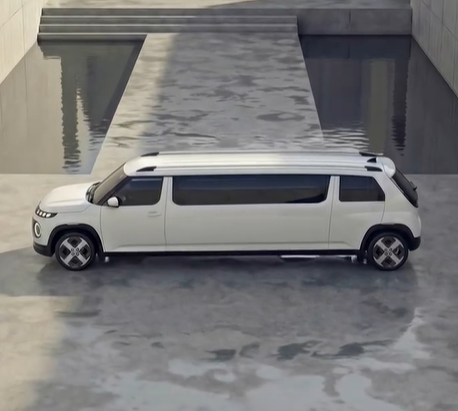 현대자동차 SUV 캐스퍼 길게 늘린 리무진 버전. [현대자동차 SNS 캡처]