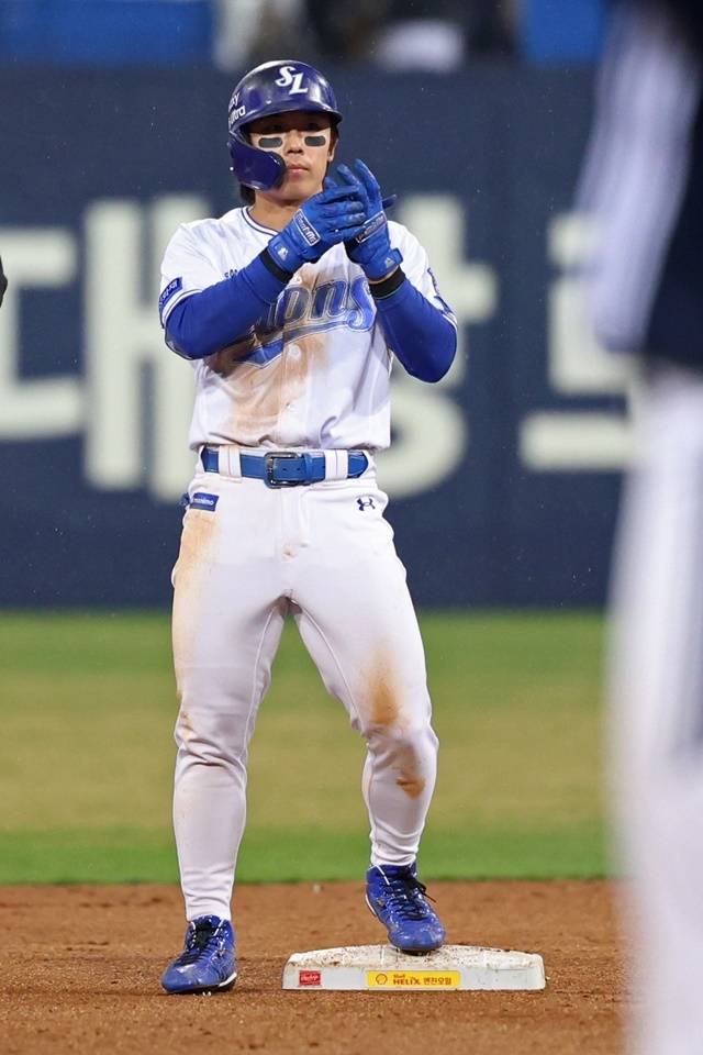 김성윤은 1일 두산전에서 맹타를 휘둘렀다. 사진=삼성 제공
