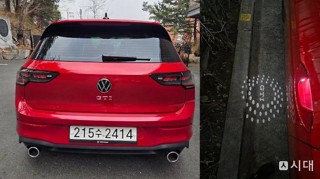 하단 좌우로 배치된 크롬 테일파이프와 GTI 레터링이 핫해치의 존재감을 부각한다. 도어 개폐 시 지면에 투사되는 GTI 로고 퍼들 램프가 운전자를 반기며 감성적인 만족도를 높인다./사진=최유빈 기자