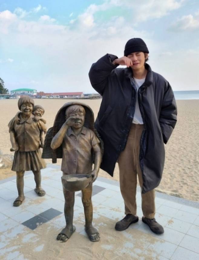 낙산해수욕장을 찾았던 BTS 뷔