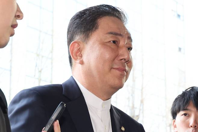 경찰 조사 출석하는 김병기 의원. 연합뉴스