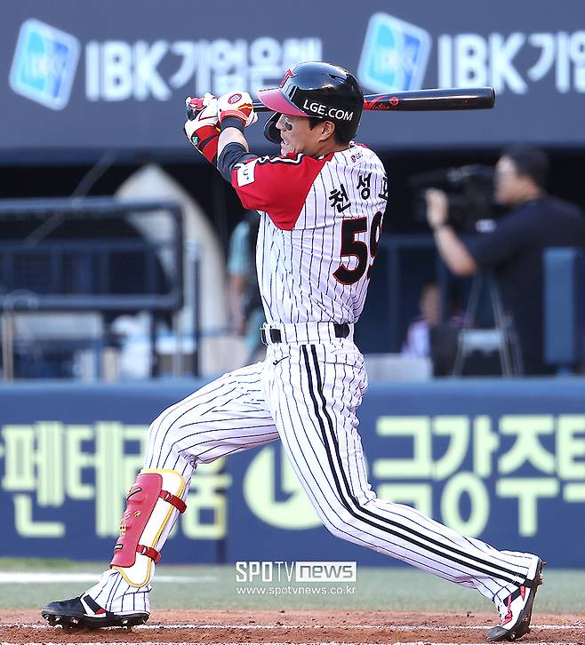 ▲ 선발 출전해 좋은 타격감을 선보인 천성호 ⓒ곽혜미 기자