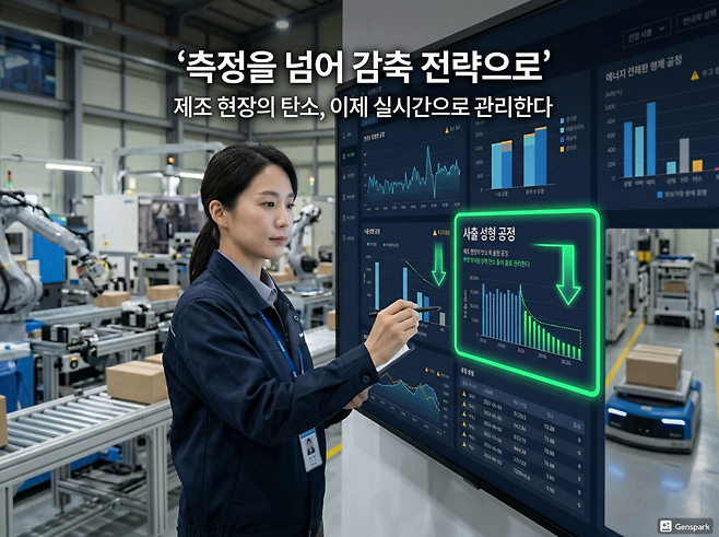 EU 에코디자인 규정과 디지털제품여권 도입이 본격화되면서, 글로벌 패션 브랜드들은 협력사에 탄소 데이터 제출과 감축을 요구하고 있다. 이 같은 흐름은 제조 현장에서 ‘데이터 확보’라는 현실적인 문제로 이어진다. (이미지=젠스파크로 생성)