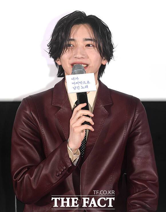 배우 미치에다 슌스케가 영화 '네가 마지막으로 남긴 노래' 개봉 기념 기자간담회에 참석해 다양한 얘기를 나눴다. /박상민 기자