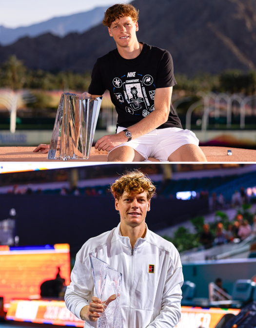 선샤인 더블을 달성하며 3월 코트를 뜨겁게 달군 시너.&nbsp;