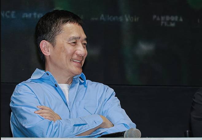 2일 극장에서 팬들을 만난 배우 양조위. /안다미로