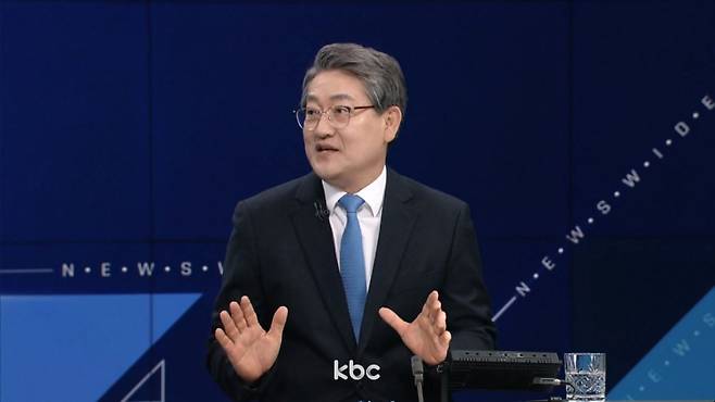 ▲ 2일 KBC <뉴스와이드>에 출연한 김순호 구례군수