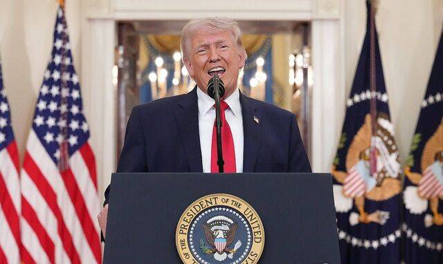 대국민 연설하는 트럼프 대통령. EPA연합뉴스