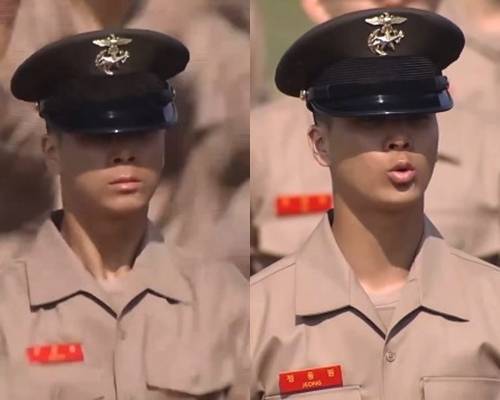 해병대에 자진 입대한 가수 정동원의 근황이 첫 포착됐다. 사진= KFN 공식 유튜브