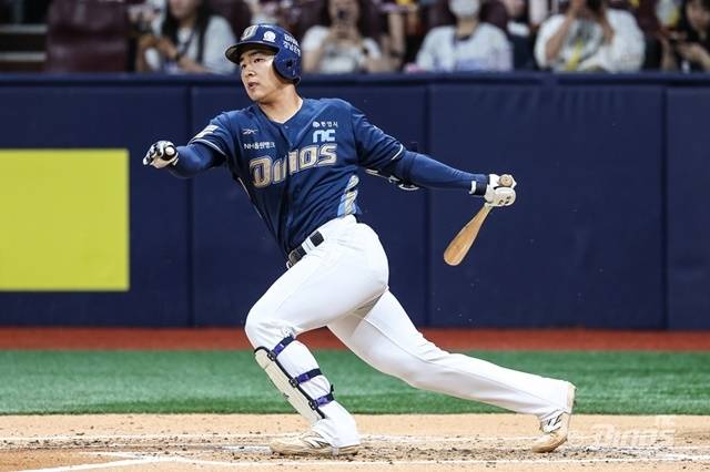 김휘집은 3일 KIA전에서 적시타를 쳤다. 사진=NC 제공