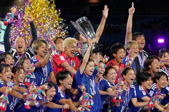 2026 아시아축구연맹(AFC) 여자 아시안컵에서 우승한 일본 대표팀. 연합뉴스