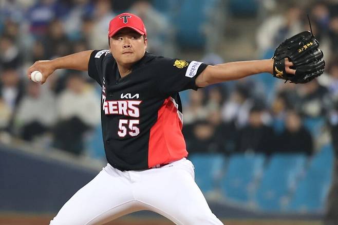 ▲ 한재승은 개막 엔트리에 승선했으나 아직 경기에는 나서지 못하고 있다 ⓒKIA타이거즈