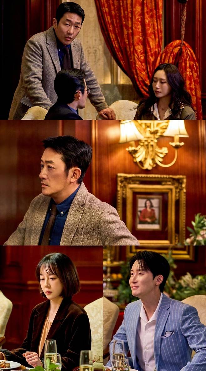 하정우, 임수정, 김준한이 삼자대면을 한다./사진제공=tvN