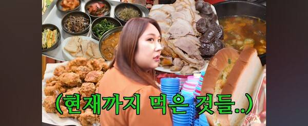 방송인 풍자가 진행하는 유튜브 '또간집'에서 공개된 '입 벌리면 막 들어오는 전라도의 맛 ㄷㄷ 호남 최대 규모 광주 양동시장 풀코스 먹방'편 캡쳐본.