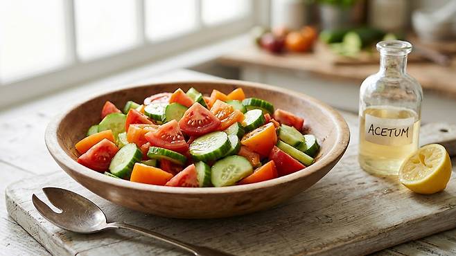 오이의 특정 성분은 토마토의 비타민을 파괴할 수 있어 조리 시 레몬즙 등을 활용해 성분 활성을 억제해야 한다. 언스플래시