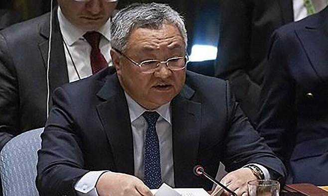 유엔 주재 중국 대표부 푸충 대사. AP연합뉴스