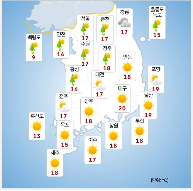 ⓒ기상청 오늘 오후 날씨
