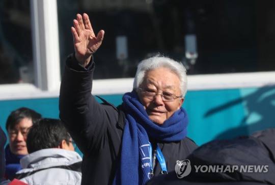 2018 평창 동계 올림픽 당시 한국 방문한 장웅 전 IOC 위원[연합뉴스 자료사진]