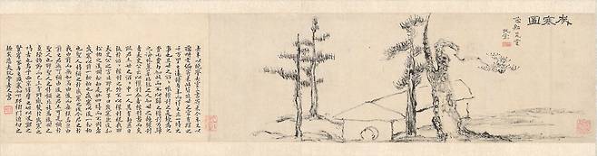 김정희의 '세한도'의 일부(국보).ⓒ국립중앙박물관·대구간송미술관