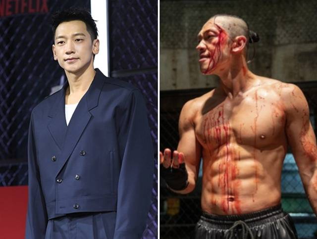 비(정지훈)가 ‘사냥개들 시즌2’를 통해 연기 변신에 성공했다는 평가를 받고 있다. 사진=천정환 기자, 넷플릭스 제공