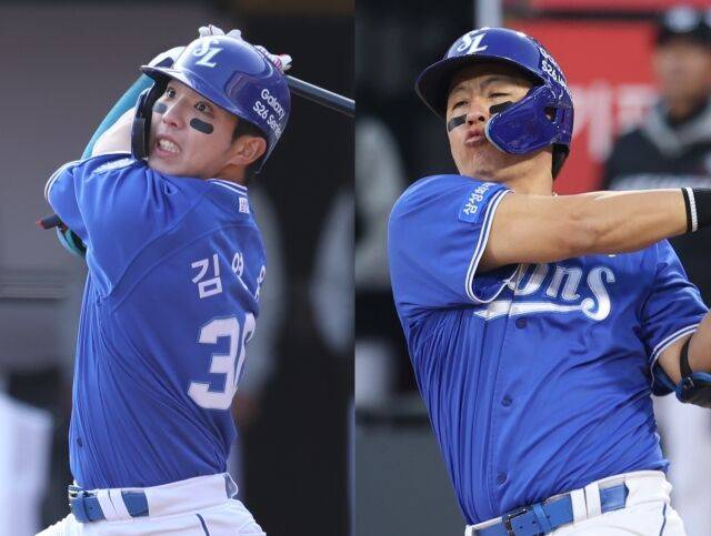김영웅과 강민호./삼성 라이온즈