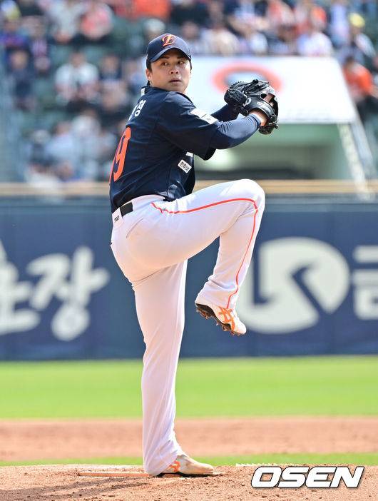 [OSEN=박준형 기자] 한화 왕옌청 2026.04.04  / soul1014@osen.co.kr