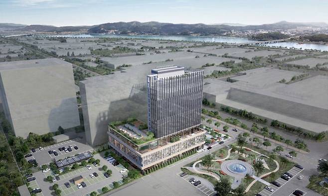 구미시 공단동에 들어설 예정인 호텔 조감도. 구미시 제공