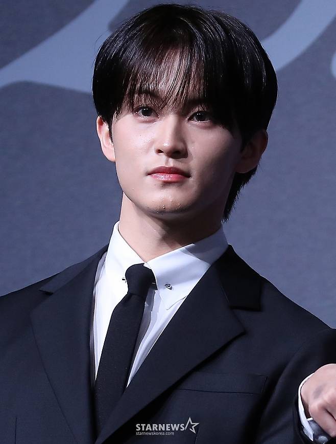 그룹 NCT DREAM(엔시티 드림) 마크가 25일 오후 서울 광진구 그랜드 워커힐 서울에서 진행된 새 앨범 'DREAM( )SCAPE'(드림 이스케이프) 발매 기념 기자간담회에 참석해 포즈를 취하고 있다. 2024.03.25 /사진=김창현