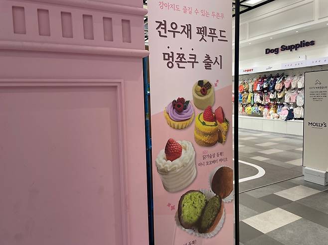 반려견 전용 펫푸드 안내문 [촬영 김세린]