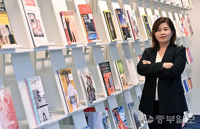 윤명희 경기도서관장. 사진=김경민 기자