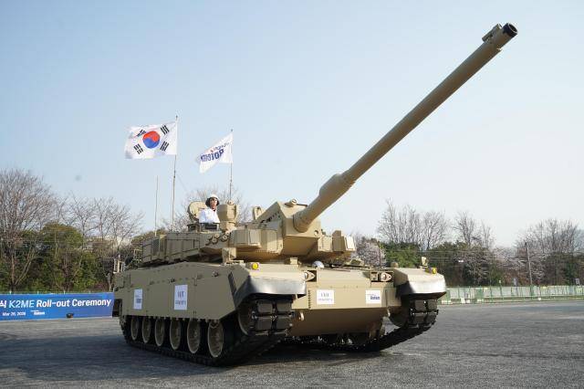 현대로템 중동형 K2 전차의 모습.[사진=현대로템]