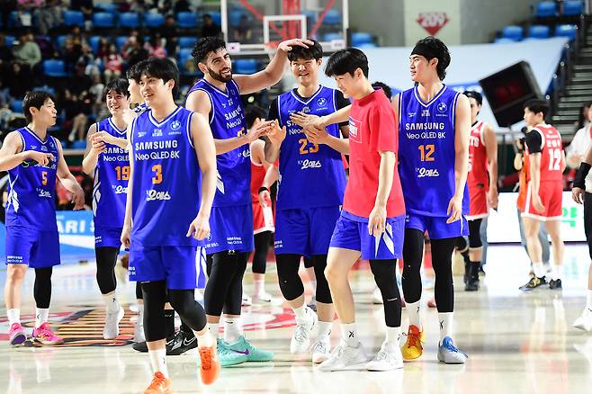 서울 삼성이 6일 잠실학생체육관에서 열린 서울 SK와 정규리그에서 승리했다. (KBL 제공)