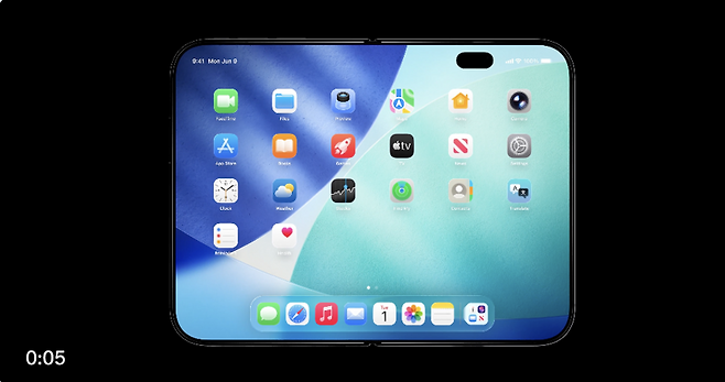 애플트랙이 X 계정에 공개한 아이폰 폴드의 예상 디자인. /사진=X 계정 캡처 @appltrack