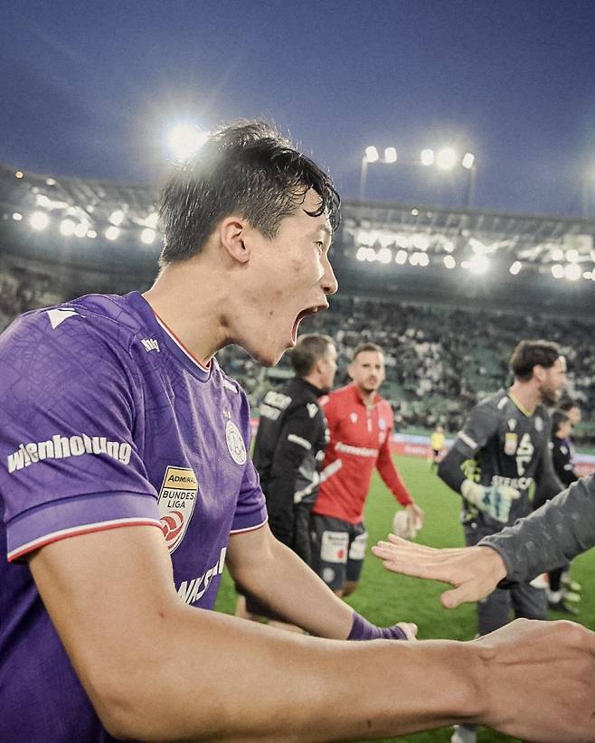 오스트리아 무대에서 데뷔골을 넣은 이태석. 사진=아우스트리아 빈