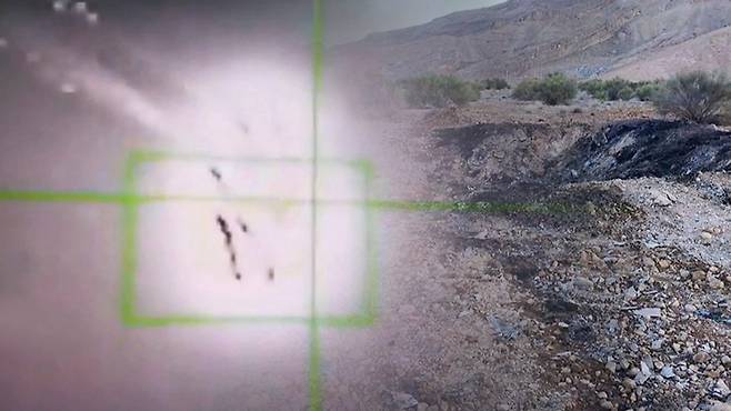 이란 상공에서 격추된 미 F-15 전투기 [Tehran Times 영상 갈무리]