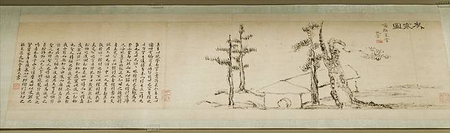 대구간송미술관에서 열리고 있는 ‘추사의 그림 수업’에 전시 중인 국보 ‘세한도’. 대구간송미술관 제공