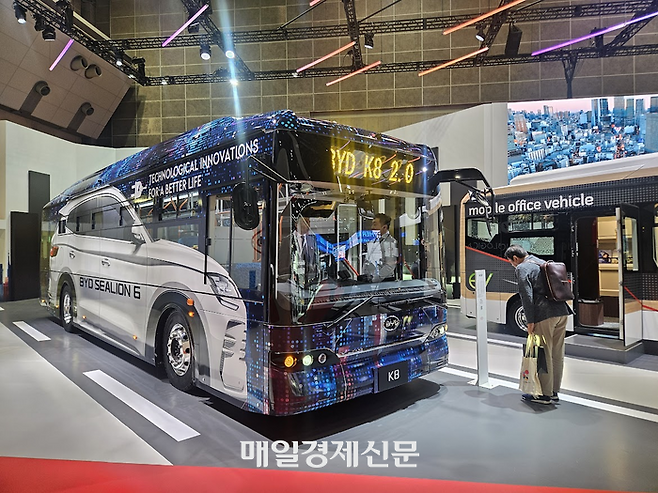 일본에서 판매중인 중국 BYD의 전기버스 [도쿄 이승훈 특파원]