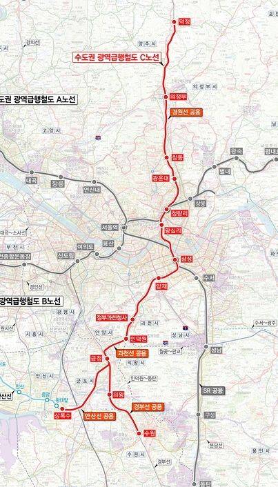 [서울=뉴시스] 수도권광역급행철도(GTX) C 노선도. 2026.04.06. (자료=도봉구 제공) *재판매 및 DB 금지