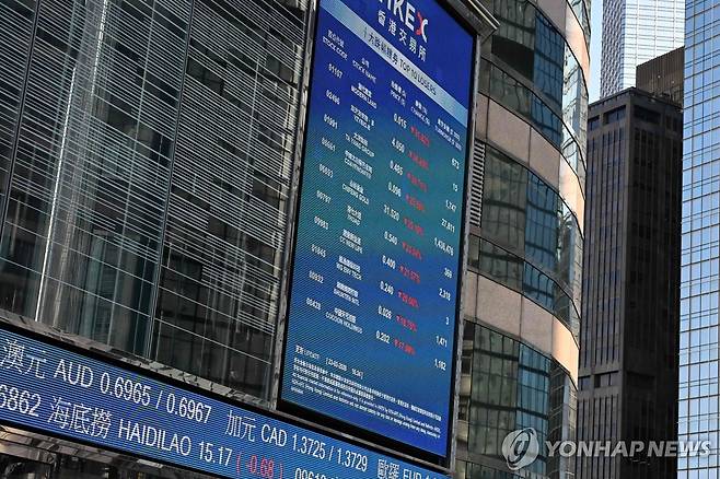홍콩 증시 [AFP 연합뉴스 자료사진. 재판매 및 DB 금지]