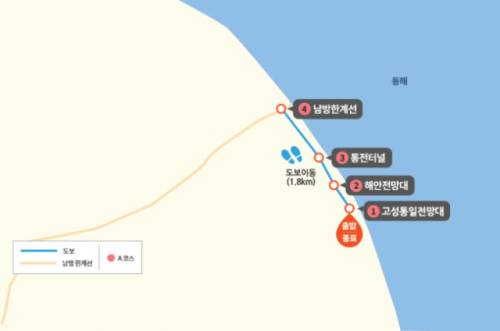 고성 A코스 통일전망대(3.6km)