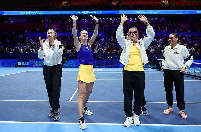 작년 파이널스 4강까지 진출했던 우크라이나, 가운데 유니폼을 입고 있는 선수가 에이스 스비톨리나 / 게티이미지코리아