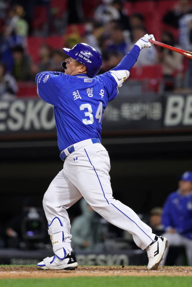 7일 광주 KIA전에서 타격하는 최형우의 모습. KIA 제공