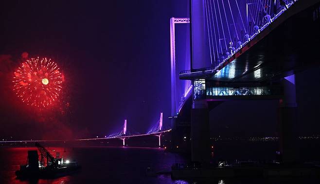 청라하늘대교 야경. 사진 인천시